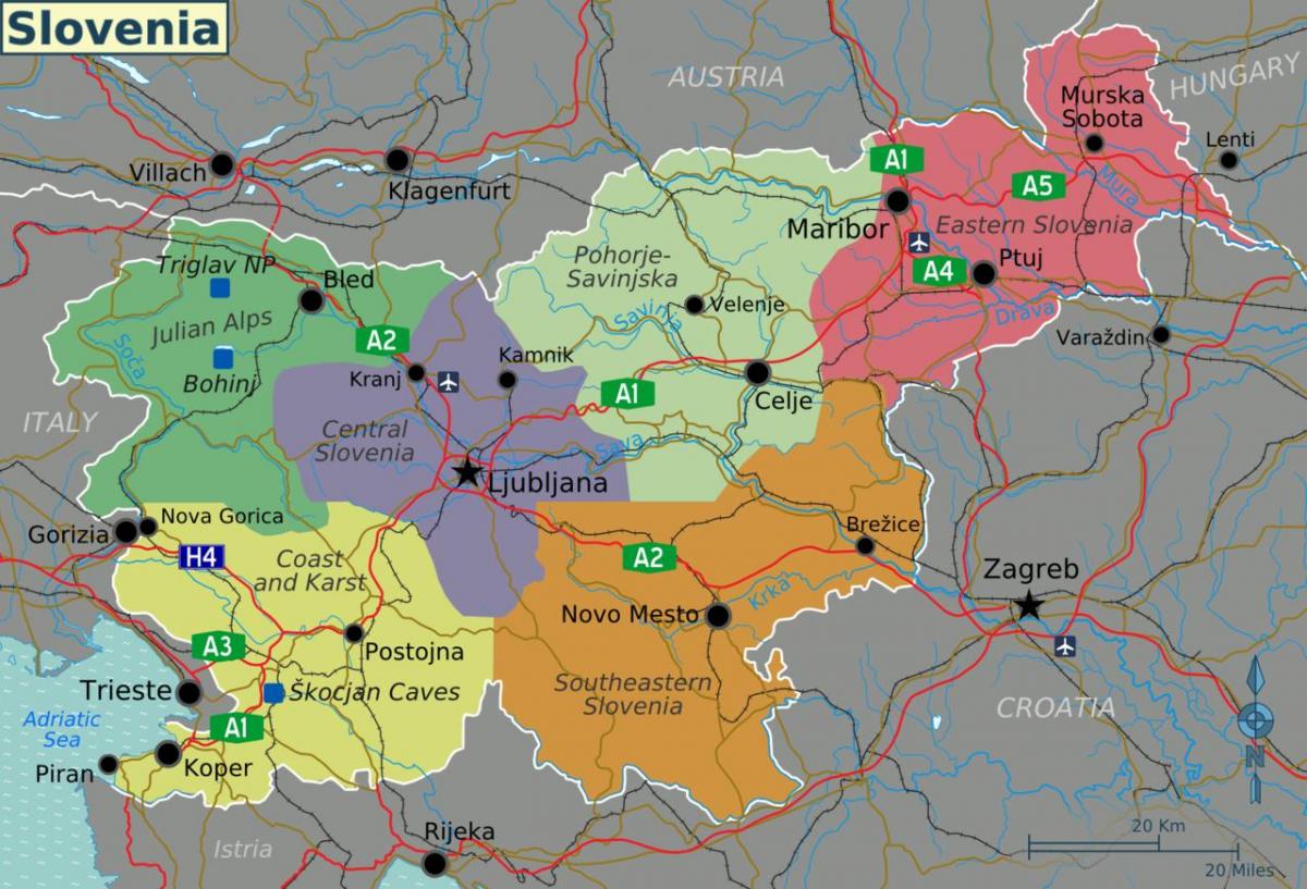 斯洛文尼亚国家地图