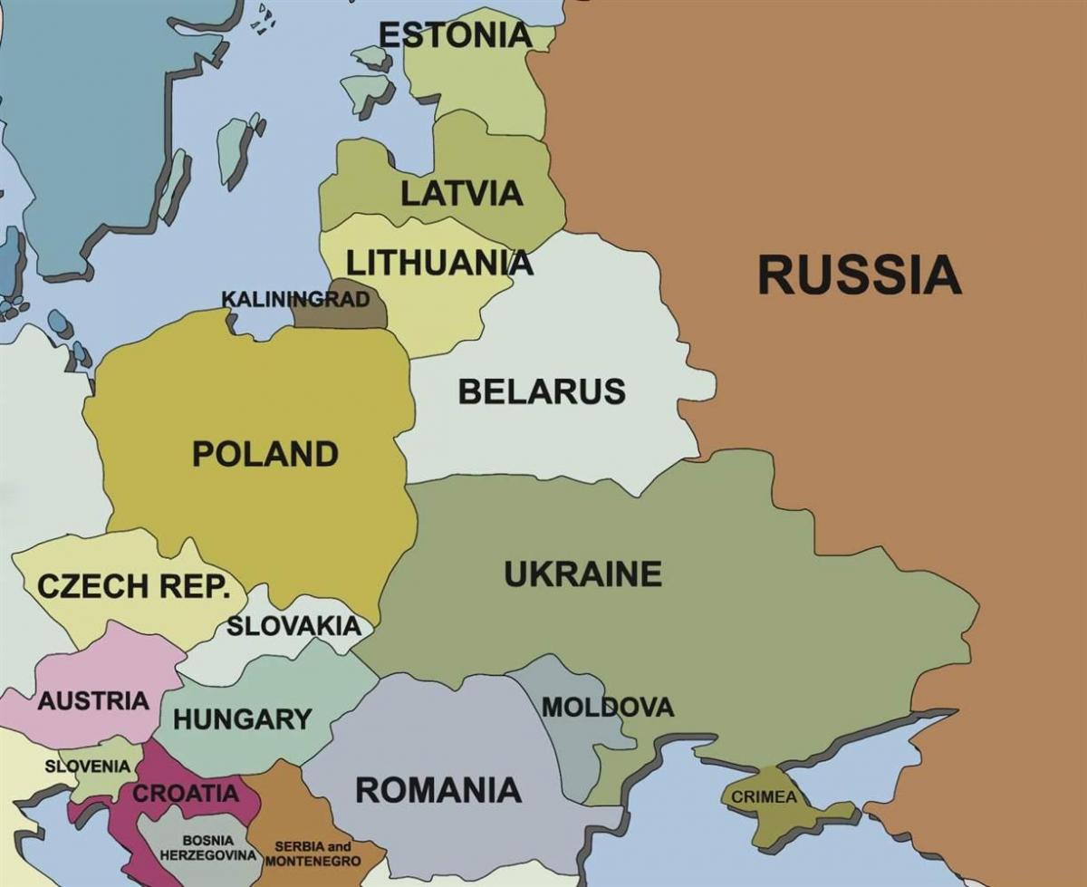 地图斯洛文尼亚和相邻的国家