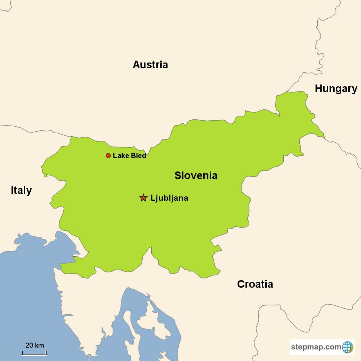 地图斯洛文尼亚卢布尔雅那