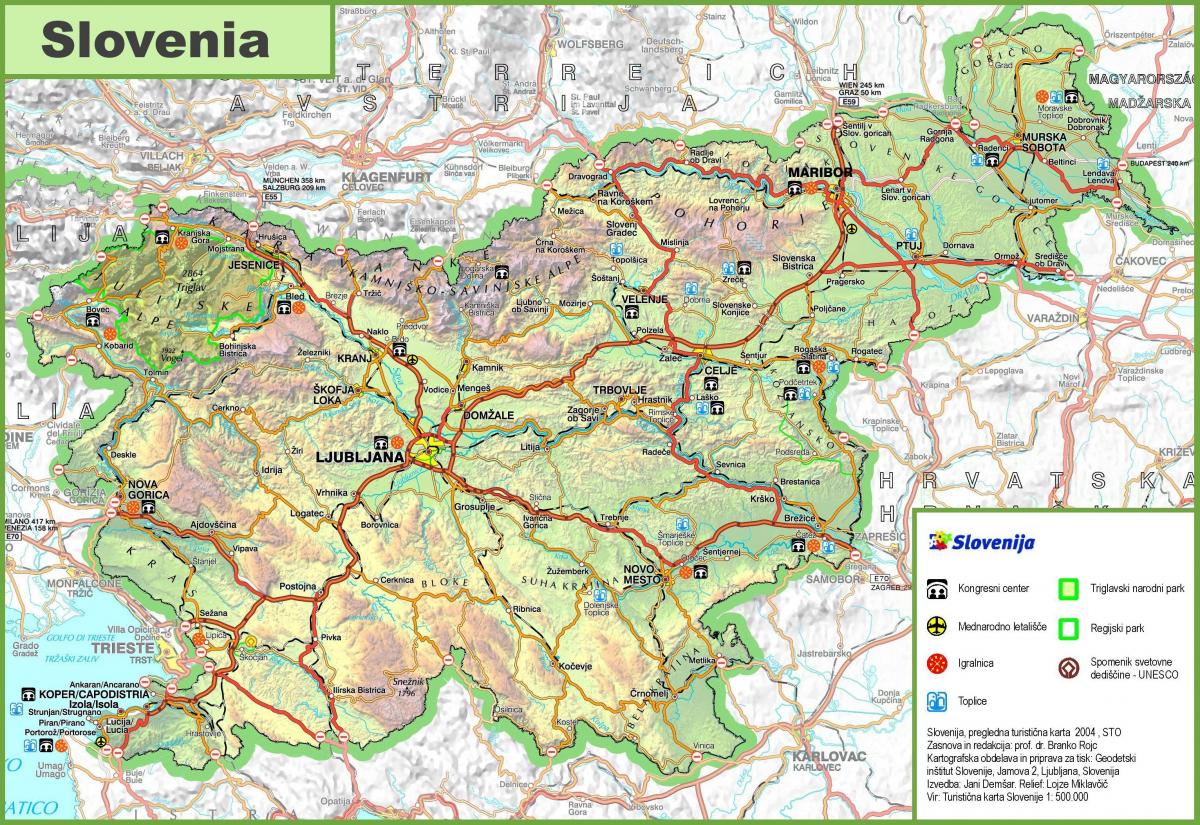 地图的路斯洛文尼亚