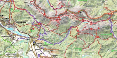地图斯洛文尼亚阿尔卑斯山